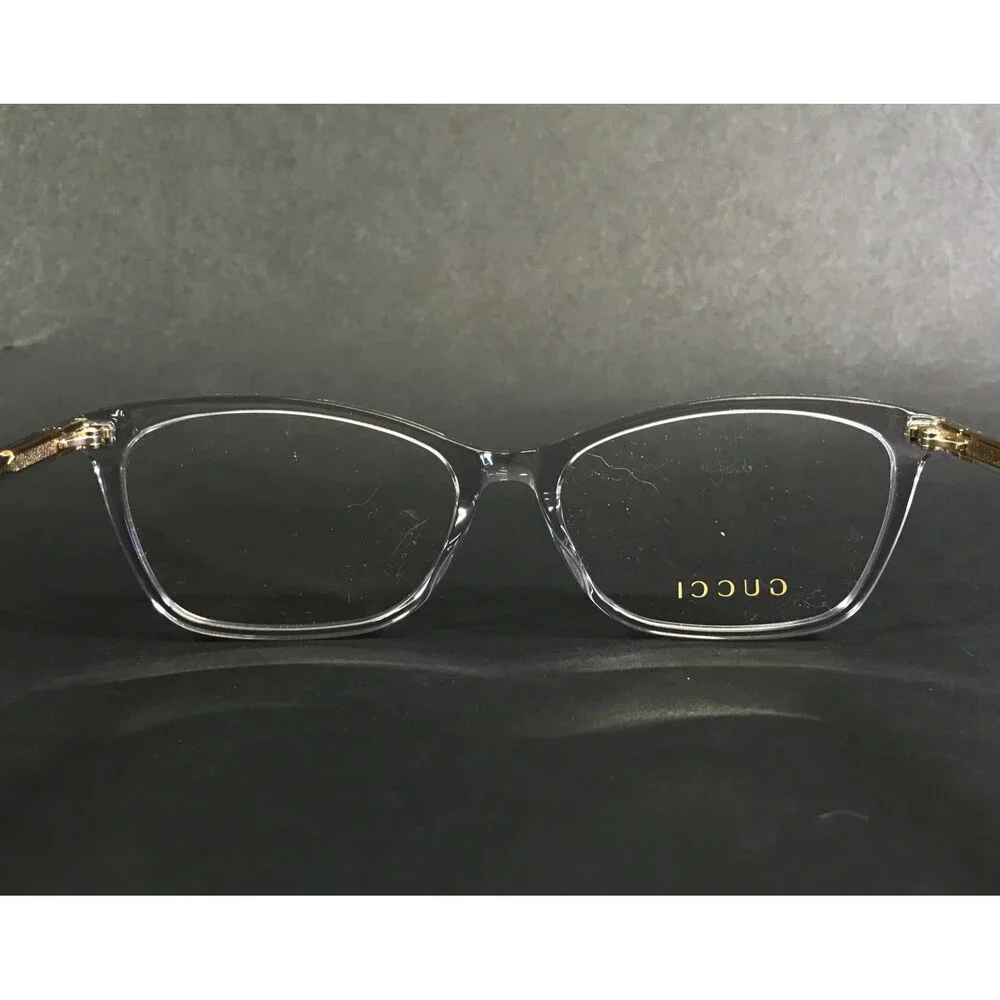 Gucci Eyeglasses Frames GG1930O 006 Clear Gold Cat Eye Full Rim 55-16-140